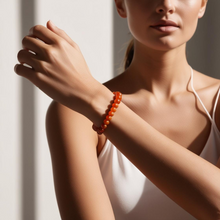 Charger l&#39;image dans la galerie, Bracelet Cornaline naturelle orange
