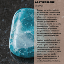 Load image into Gallery viewer, pierre roulée Apatite Bleue
