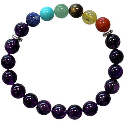 Bracelet Amethyste 7 chakras - Collectif Spirite