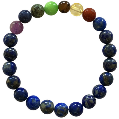 Bracelet Lapis Lazuli 7 chakras - Collectif Spirite