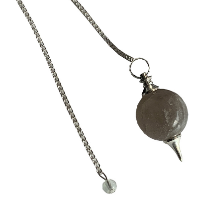 Pendule sphère cristal de roche fumé 4cm - Collectif Spirite