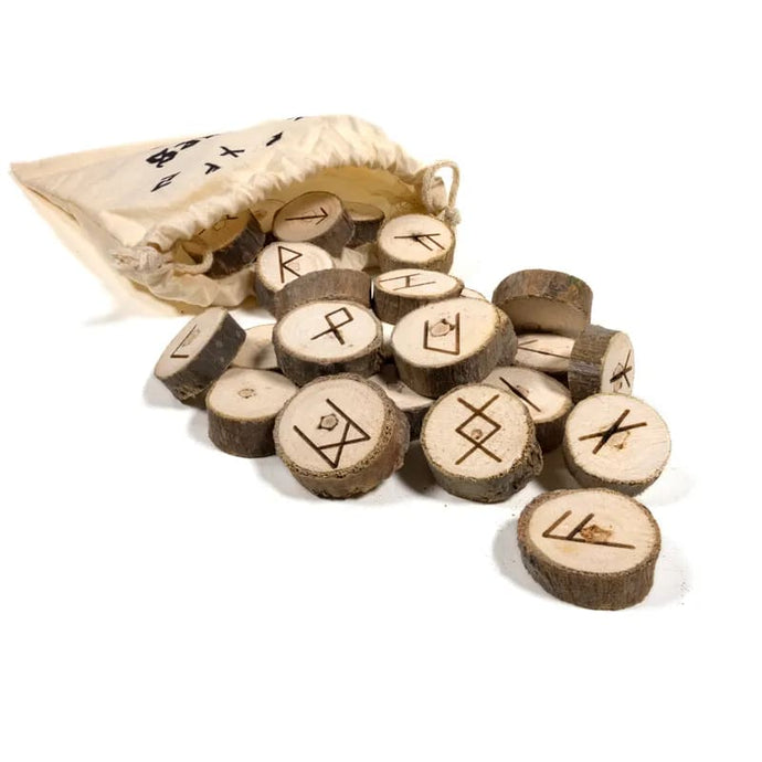 Jeux d'Oracle des Runes dans un sac en coton - Collectif Spirite