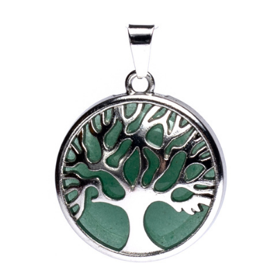 Pendentif arbre de vie aventurine verte - Collectif Spirite