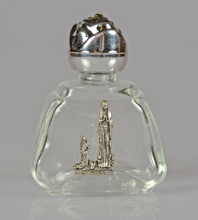 Bouteille souvenir Eau bénite de Lourdes en verre - Collectif Spirite